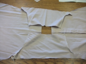 both sleeves are now attached. (in the pic they are fold over and laid flat so you can see how it should look.